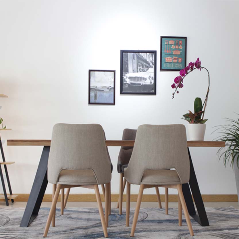 bàn ăn gỗ sồi furnist vesta