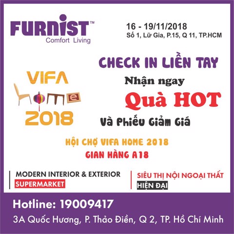 Tham dự Hội chợ VIFA HOME 2018 cùng FURNIST – Gian hàng A18