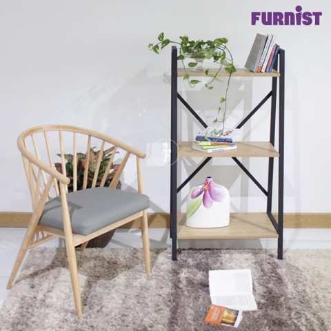 Trang trí không gian hiện đại với kệ gỗ khung sắt