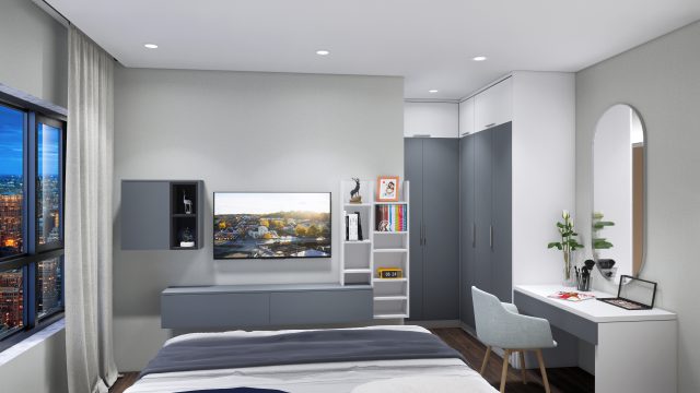 Thiết kế nội thất căn hộ Palm Heights 71m2 quận 2 TP. HCM