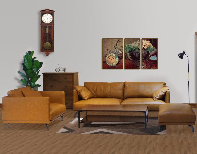 Những mẫu sofa da phòng khách đẹp dành cho căn hộ, chung cư hiện đại