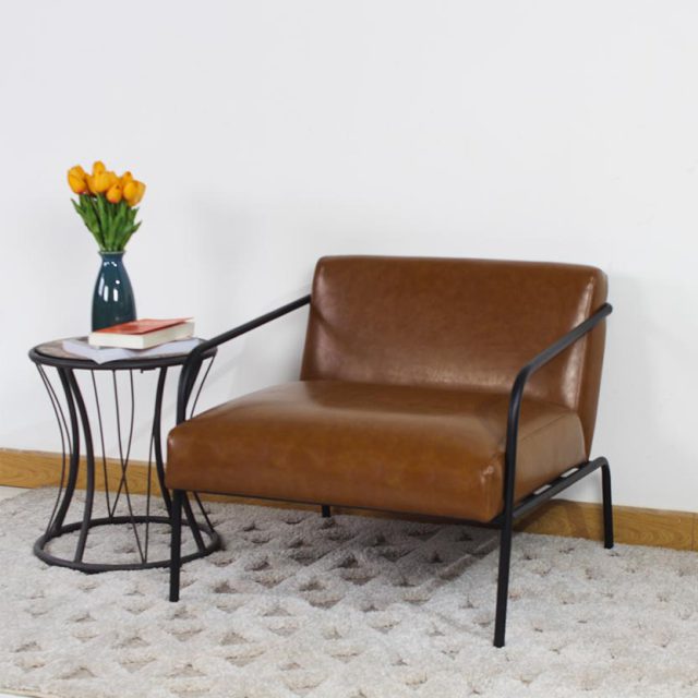 Sofa đơn bọc da và sự góp mặt cho mọi không gian