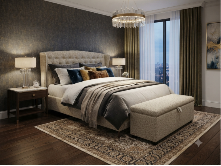 giường bọc vải Torino