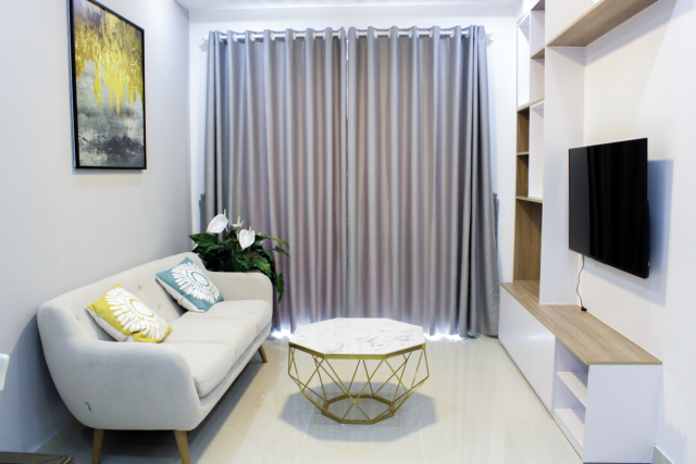 Mẫu thiết kế phòng khách căn hộ chung cư The River đẹp mãn nhãn