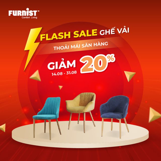 FLASH SALE GHẾ VẢI – THOẢI MÁI SĂN HÀNG – SALE 20%