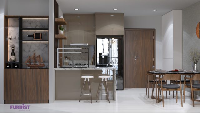 Lý do vì sao tủ bếp gỗ chung cư cao cấp lại được ưa chuộng?
