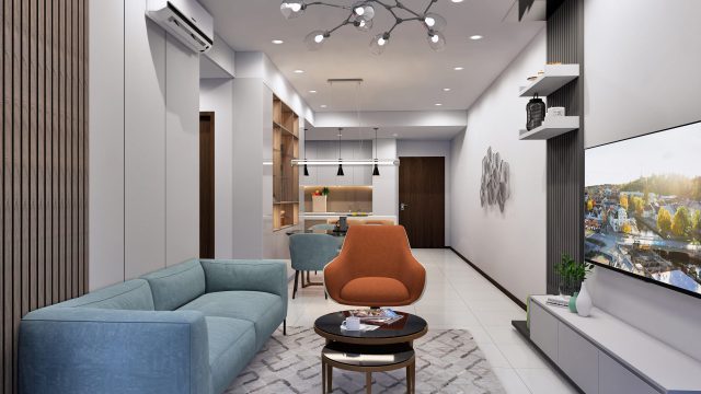Thiết kế nội thất căn hộ chung cư One Verandah | FURNIST™