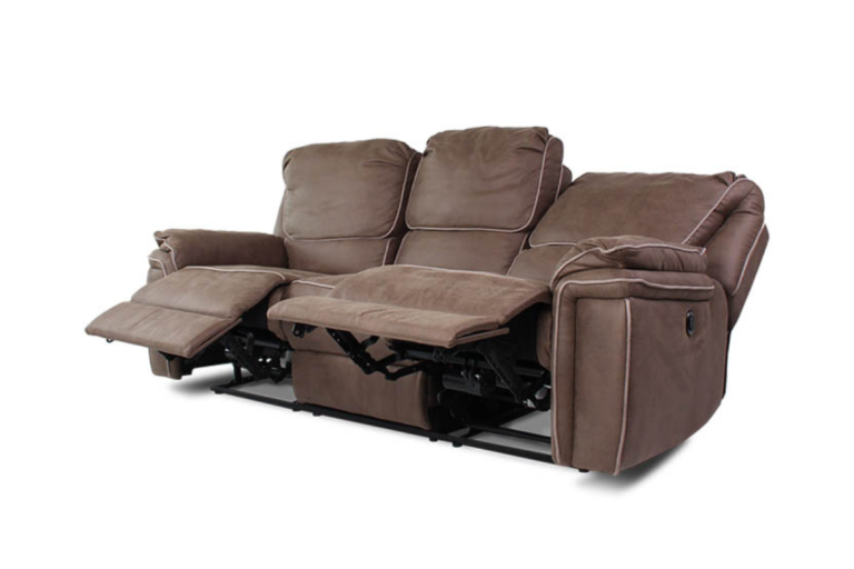 Sofa recliner thông minh bọc vải màu nâu, thiết kế ngả lưng và nâng chân, tối ưu trải nghiệm thư giãn – xu hướng nội thất 2026.