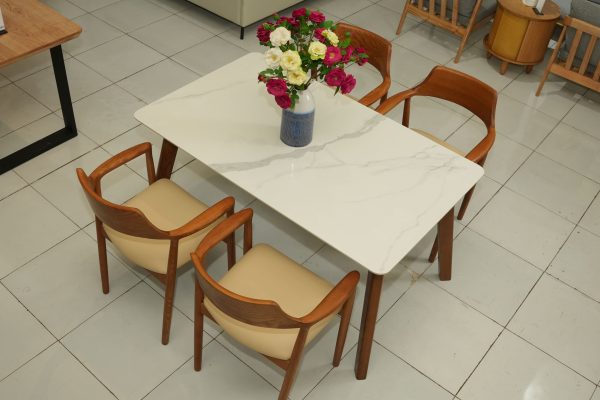 Bàn Ăn Mặt Đá 1m4 Đẹp Cho Chung Cư | Chống Thấm, Chống xước