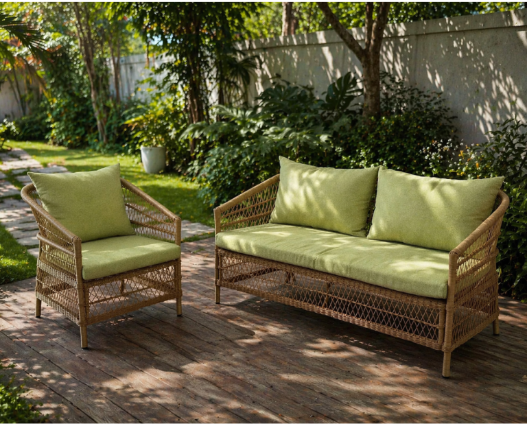 Bàn ghế mây nhựa Pearline cho ban công và hồ bơi cao cấp