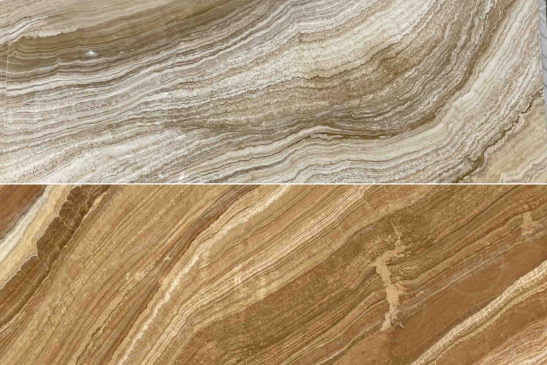 Đá onyx tự nhiên với vân đá uốn lượn độc đáo và màu sắc sang trọng