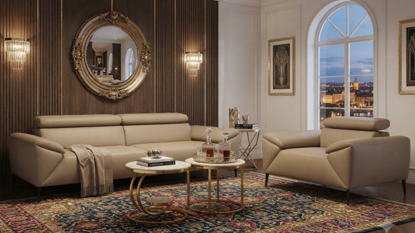 Bộ Sofa bọc da cao cấp - Solomon - xu hướng sofa hiện đại năm 2026