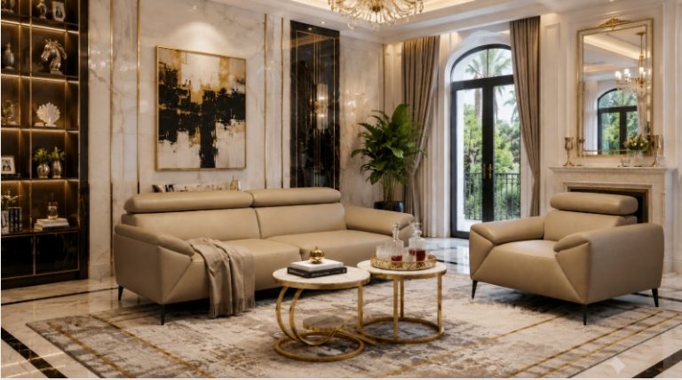 Sofa Solomon sofa đơn PVC cao cấp